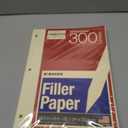 KAISA Loose Leaf Notebook Paper, 4x4 Quad Graph Ruled, 300 Sheets Per Lined Paper, 8" x 10.5", 3 Hole Punched for 3 Ring Binder, Canary, Made In USA (1pack)