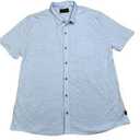 NWT / Lucky Brand Mens Short Sleeve Button-up Shirt 
(38, Blue)