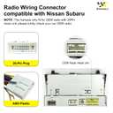 Aftermarket Radio Wiring Adapter Compatible with Nissan 2007-2013/Subaru 2008-2013, 16Pin Android Car Stereo Harness with Antenna Adapter Reverse, Fits for Altima Rogue Sentra Subaru Forester