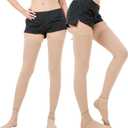 Ted Hose Compression Stockings - Anti Embolism Compression Stockings - Thigh High Compression Socks for Women and Men - 15-20 mmHg Compression Ted Hose with Inspect Toe Hole (XXL, Beige)