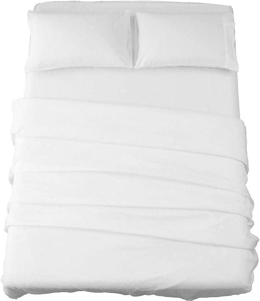 SONORO KATE Bed Sheet Set Super Soft Microfiber 1800 Thread Count Luxury Egyptian Sheets 18-Inch Deep Pocket Wrinkle and Hypoallergenic-3 Piece(Twin XL White)