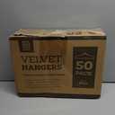 Zober Velvet Hangers 50 Pack - Heavy Duty Pink Hangers for Coats, Pants & Dress Clothes - Non Slip Clothes Hanger Set - Space Saving Felt Hangers for Clothing