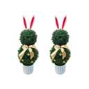 31.5" Artificial Tree in Pot Realistic Tree Faux Plant for Home & Office Decor, Hotel Lobby Entryway Greenery