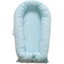 Deluxe Infant Lounger, Baby Nest Cover for Baby Girls & Boys, Newborn Essentials for Baby 0-12 Months, 100% Cotton (SummerSky)