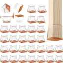 CHUNZEXI 36 Pack Square Chair Leg Floor Protectors for Hardwood Floors, Silicone Felt Covers Pads Caps, Protect Wood Furniture Feet Floors Noise Reduce and Scratch (Square Large)