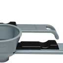 NEW VERSION: Slide Scoop the original measuring scoop + funnel No spill preparation of protein powder, workout & sports drinks, baby formula & kcup refill Mess & Spill free - (Set of 1 & 2 Tablespoon) (Gray)