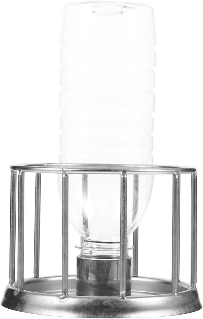 Toyvian Mini Turtle Water Feeder Stainless Steel Splash-Proof Reptile Feeding Basin 4.5 Inch Compact Water Dispenser for Land Turtles and Small Reptiles