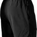 Mens Athletic Running Shorts Workout Gym Short 7/5 / 9 Inch Quick Dry Casual Lightweight Hiking Sports (Large, Black)