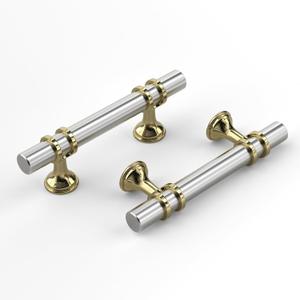 Haliwu 20 Pack Brushed Nickel Cabinet Pulls, Cabinet Handles Brushed Nickel, Barrel Drawer Handles Gold Kitchen Hardware Pulls, 3 inch(76mm) Hole to Hole Center