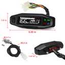 Motorcycle Speedometer MAIMEIMI 9-16V Universal Motorcycle Gauge Cluster with Digital Speedometer, Small Engine Tachometer, Odometer, 6 Gear 12000 RPM MPH Mini LCD VA Screen