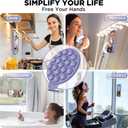 Magnetic for iPhone 16 Pro Case, Compatible with Magsafe, Suction Cup Phone Mount, 2 Screen Protectors - Camera Protector, Silicone Shockproof Protective Phone Cover 6.3", Lavender