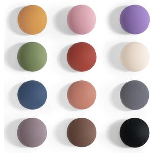 rhinocats 12Pcs Fridge Magnets,Locker Decor, Colorful Decorative Matte hemispheric Refrigerator Magnets, Cute Strong Whiteboard Magnets for Classroom Kitchen Office