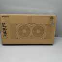 shinic Window Fan with Reversible Airflow Quiet, Twin 9" Blades, Full Remote Control, 3 Functions-3 Speeds, Bathroom Kitchen Window Exhaust Fan, Width Adjustable (From 23.8" to 37") ETL Certified, Window Fan With Foam Seal Strip