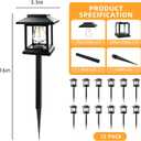 Solar Pathway Lights 14-Pack for for Yard Walkways | IP65 waterproof solar landscape lights. High-efficiency panels provide auto dusk-to-dawn glow for yard and driveway security