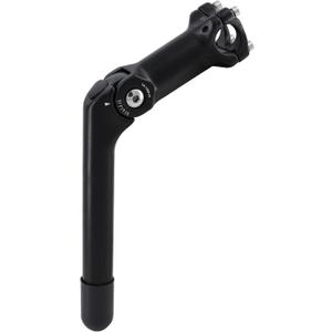 Adjustable Quill Stem Aluminum Alloy Length 200mm Diameter 25.4mm, 60Adjustable Angle, 4-Bolt Fixing Suitable for MTB, Road Bikes, BMX