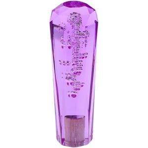 Gear Shift Knob Crystal Diamond Automatic Gear Shift Knob Car Luminous Modified Bollard Head Fit for Most Automatic Manual Vehicles (Purple, 150 mm/5.9 inch)
