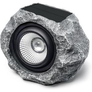 Solar Rock Lights Outdoor, Angle Adjustable Solar Lights Outdoor Waterproof, LED Solar Garden Lights, Auto On/Off Landscape Lighting for Yard, Pathway, Patio, Flower Bed - White Glow (Stone Gray)
