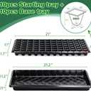 72-Cell Seed Trays with Drainage Trays-10 Sets 20 Packs-1020 Durable Plastic Plant Tray for Seed Germination21x11x1.81 in