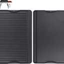24" X 16" Reversible Cast Iron Griddle for Camp Chef, Flat Top Plate for Gas/Stove/Charcoal/Propane Grill, Universal 4 Burner Stove Top Griddle for Outdoor Cooking & Camping Accessories
