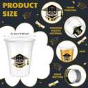 Roshtia 100 Pcs 16oz Law School Graduation Cups Bulk Disposable Plastic Cups for Class of 2026 Lawyer Graduation Party Congrats Grad for High School College Graduate Party Supplies