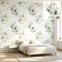 weiseni Floral Wallpaper Peel and Stick Wallpaper Boho Contact Paper Home Bedroom Cabinets Countertops Thickened with Self-Adhesive Removable Wall Paper 17.7"X118"