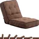 HollyHOME Adjustable Floor Chair, Folding Lazy Sofa Recliner with 5-Position Backrest, Thick Cushion, Detachable Cover & Handle, Comfy Accent Chair for Bedroom, Meditation, Gaming, Coffee