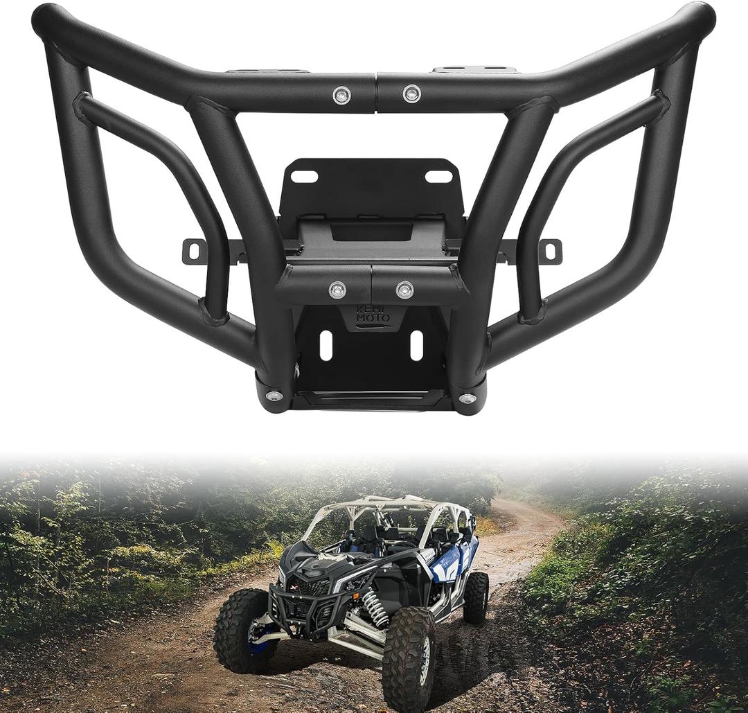 KEMIMOTO X3 Front Bumper Spotlight Ready Compatible with Can-Am Maverick X3/Max/TurboR/RR 2017-2025 OEM Replace #715002878 Heavy Duty