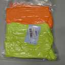 2 x Women's Neon Scrunch Crew Socks 80s 90s Retro 3-Pack Cotton Stacked Boot Calf Cozy Ribbed Slouchy Socks Size 5-10 (1-white/Neon Green/Neon Orange)