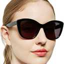 MARE AZZURO Cat Eye Reading Sunglasses Women Oversized Square Sunglasses Readers 0 1.0 1.25 1.5 1.75 2.0 2.25 2.5 2.75 3.0 3.5 (Black, 2.50)