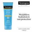 Neutrogena Hydro Boost Water Gel Sunscreen SPF 50, OilFree Hydrating & WaterResistant Face & Body Sunscreen Lotion, NonGreasy, Broad Spectrum, Lightweight Moisturizer, 3 fl oz