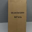 Cosybay Twin Size Feather Down Fiber Comforter - Ultra Soft 100% Cotton Duvet Insert, All Season Hotel Luxury Bedding with Corner Tabs, 68"x90" White