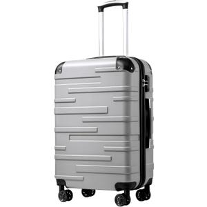 Coolife Luggage Suitcase Carry-on Hardside Travel Luggage TSA Lock Spinner Telescopic Handle, Size: L(28in)