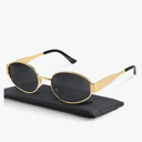 livho 2025 Trendy Oval Sunglasses - Stylish Polarized Shades for Everyday - Retro Metal Frames