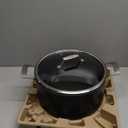 MSMK 8QT Stock Pot with Glass Lid, Burnt also Nonstick, Lasting Non stick, Oven safe to 700F, Induction, Scratch-resistant Durable PFOA Free Non-Toxic