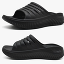 KuaiLu Womens Recovery Sandals With Comfortable Plantar Fasciitis Support,Ladies Orthotic Open Toe Sport Slides Thick Cushion Reduces Stress on Feet,Joints & Back Post-Exercise, 13 M