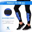 Shin Splint Ice Packs (XL Set of 2) Reusable Hot and Cold Therapy Wrap | Leg or Calf Pain Relief | Advanced Soft Gel Technology | Freezable and Microwavable | Running Injuries & Recovery