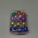 24 Pack 1.2 inche Multicolor Mini Glitter Ball Balls Color Miniature Rustic Christmas Tree Ornaments Set of 8 Mini Christmas Tree Decorations for Small Trees