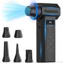 Compressed Air Duster,280000 RPM Electric Air Blower,Cordless Keyboard Cleaner with 5 Nozzles & 4 Speed Modes,Fast Charging for PC,Camera,Car and Home Cleaning