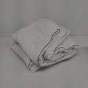 CYMULA Twin Mattress Topper, Extra Thick Plush Soft Mattress Pad, Pillow Top Mattress Topper with Deep Pocket (White With Blue Lines)