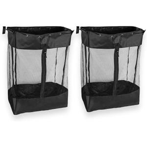 Slatwall Baskets,Hanging Slatwall Accessories with Take and Go Design,(26*18*11'')Large Mesh Slatwall Organizer with Easy Access Zipper Adjustable Shoulder Strap for Home Sport Garage Storage (2)