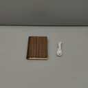 5.7 Inch Wooden Book Lamp - Portable Folding LED Book Light for Reading, Home & Library Decor, Unique Gift for Book Lovers, Magnetic Night Light (Walnut) (Middle)