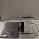 Dish Drying Rack in Sink With Non-Slip Silicone Mat Set, Expandable Carbon Steel Dish Drainers for Kitchen Counter, Bowl Dryer Rack Mat for Inside Sink, Over The Sink D ish Racks(COLOR:Grey+Silver)