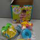 PLAY 2 in 1 Color Dough Kitchen Creations Set, Ice Cream Noodle Maker Color Dough Sets for Kids Ages 4-8, Kitchen Food Toys for Boys Girls Kids Toddlers Ages 3+, with 18 oz Multicolor Clay (Yellowish Purple)