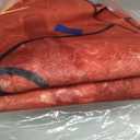 jinchan Jingle Lights Round Christmas Rug for Entryway Bedroom 4ft Red Circle Holiday Rug for Living Room Colored String Lights Printed 4' Xmas Decor Washable Indoor Carpet for Foyer Non-Slip