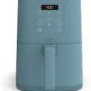 bella 4Qt Slim Air Fryer, Fits-anywhere Kitchenware, EverGood Ceramic Nonstick Coating, Adjustable Temperature, 6 Preset Cooking Options, 60 Min Auto Shutoff w Audible Tone, 3.3lb Capacity, Surf