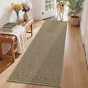 COSY HOMEER Hallway Runner Rug 2'x8' Non Slip Washable Entryway Runner Rugs Absorbent Stain Resistant Carpet Rug Runners for Hallways,Entrance and Laundry Room,Taupe