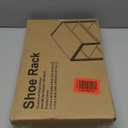 3-Tier Wooden Shoe Rack with Metal Mesh Shelves - for Entryway, Closet, Hallway & Bedroom Holds 6 Pairs, Ideal for Storage or Display (17"D x 10.24"W x 15.75"H)