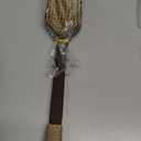 ENAMELEVO Back Scrubber Shower Brush, Dry Brushing Body Brush with 17.7 Inch Curved Long Handle, Natural Bristles for Lymphatic Drainage, Soft & Stiff Bristles (Stiff-Thick Boar Bristles)