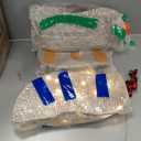 48 Inch 2.5D Gold Lighted Christmas Deer Decorations 3-Piece Outdoor Holiday Decorations Reindeer Set with 145 Warm White LEDs, Large Yard Display for Garden, Storefront