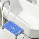 22 Inch Extra Long Step Stool with Handle for Elderly(1 Step Blue)